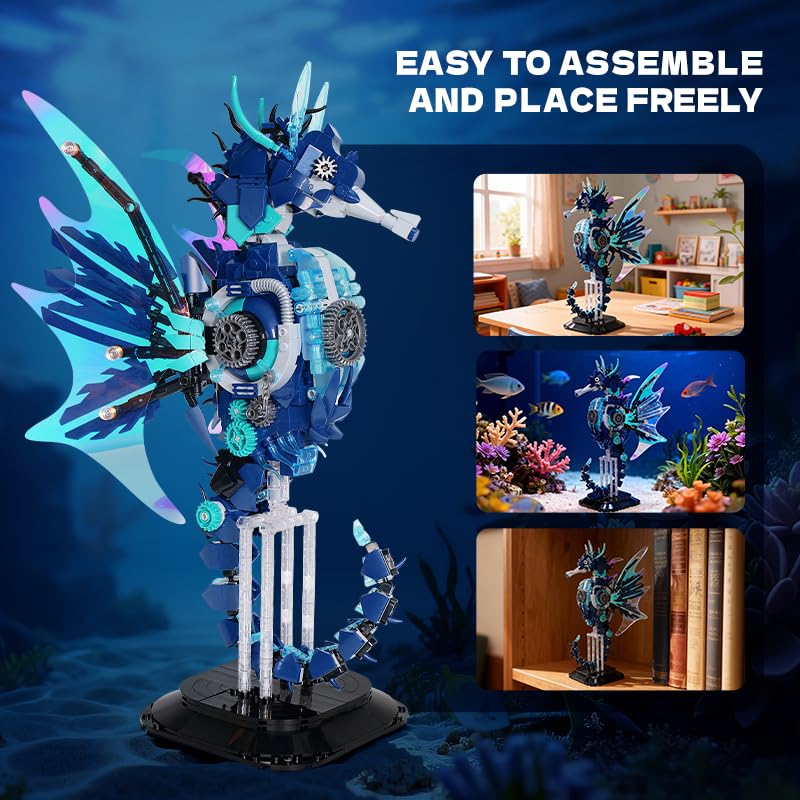 Amazon.com: GXJTYYBS Mechanical Seahorse Building Set Model STEM